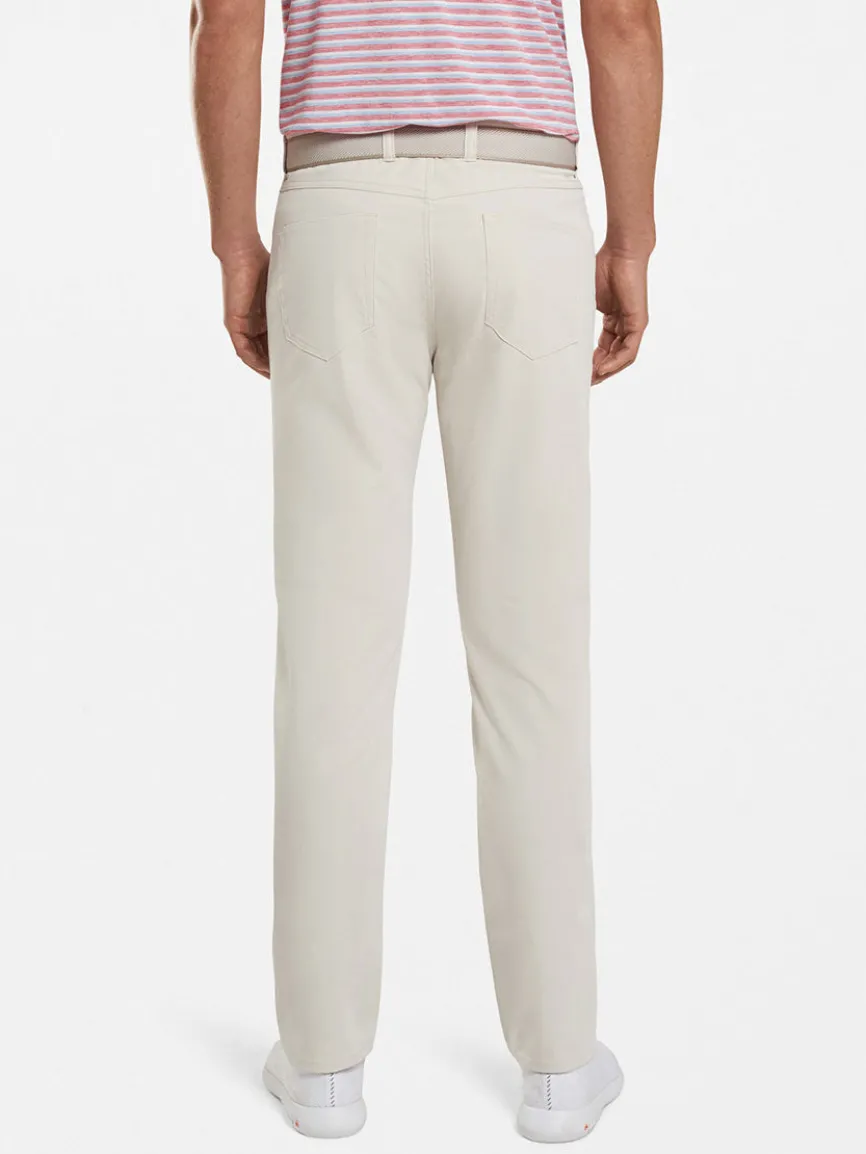 Peter Millar Performance Five-Pocket Pant in Stone