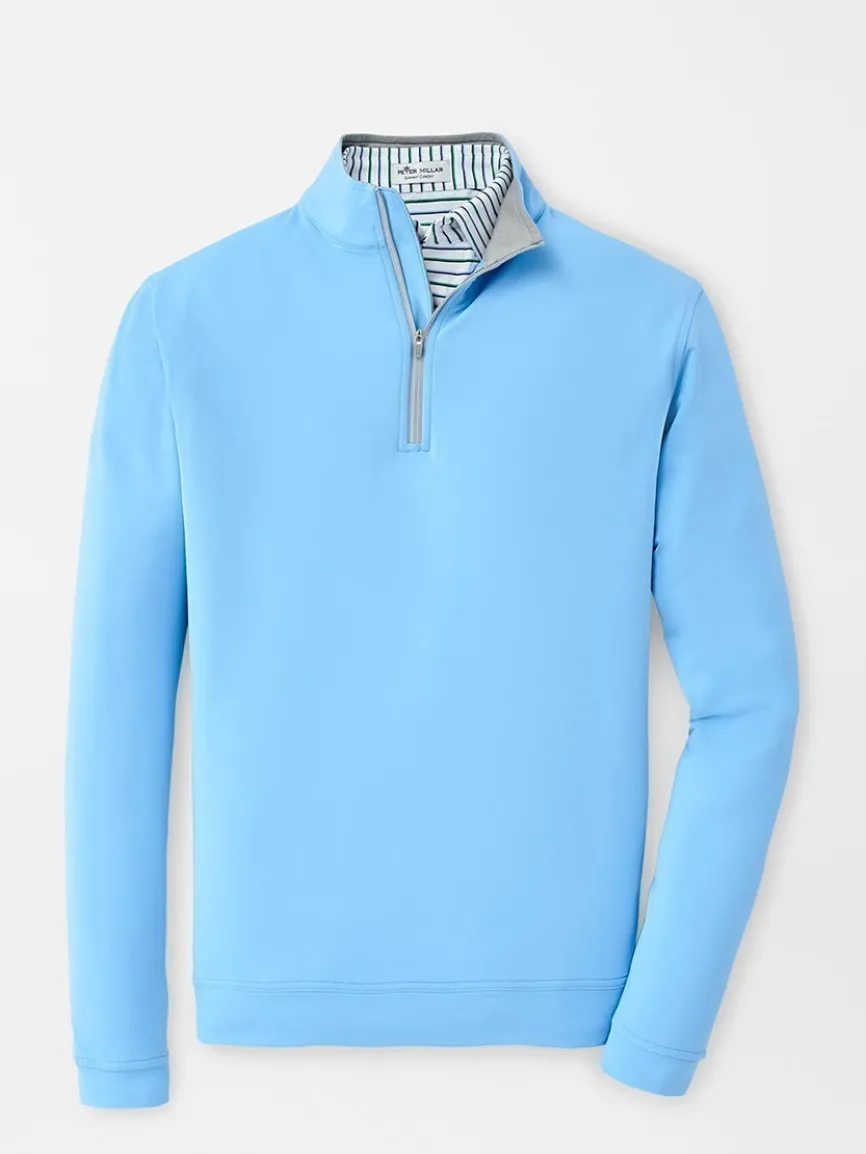 Peter Millar Perth Performance Quarter-Zip in Cottage Blue