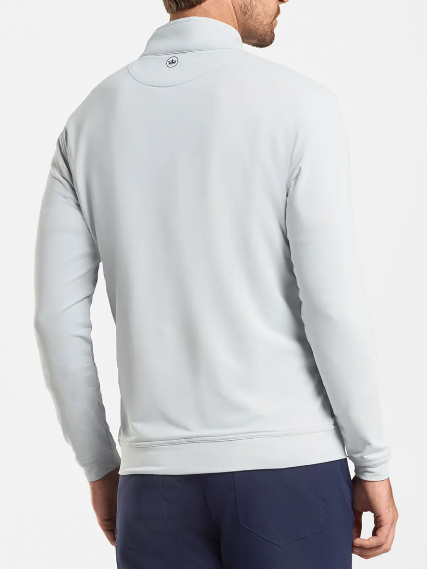 Peter Millar Perth Performance Quarter-Zip in British Grey