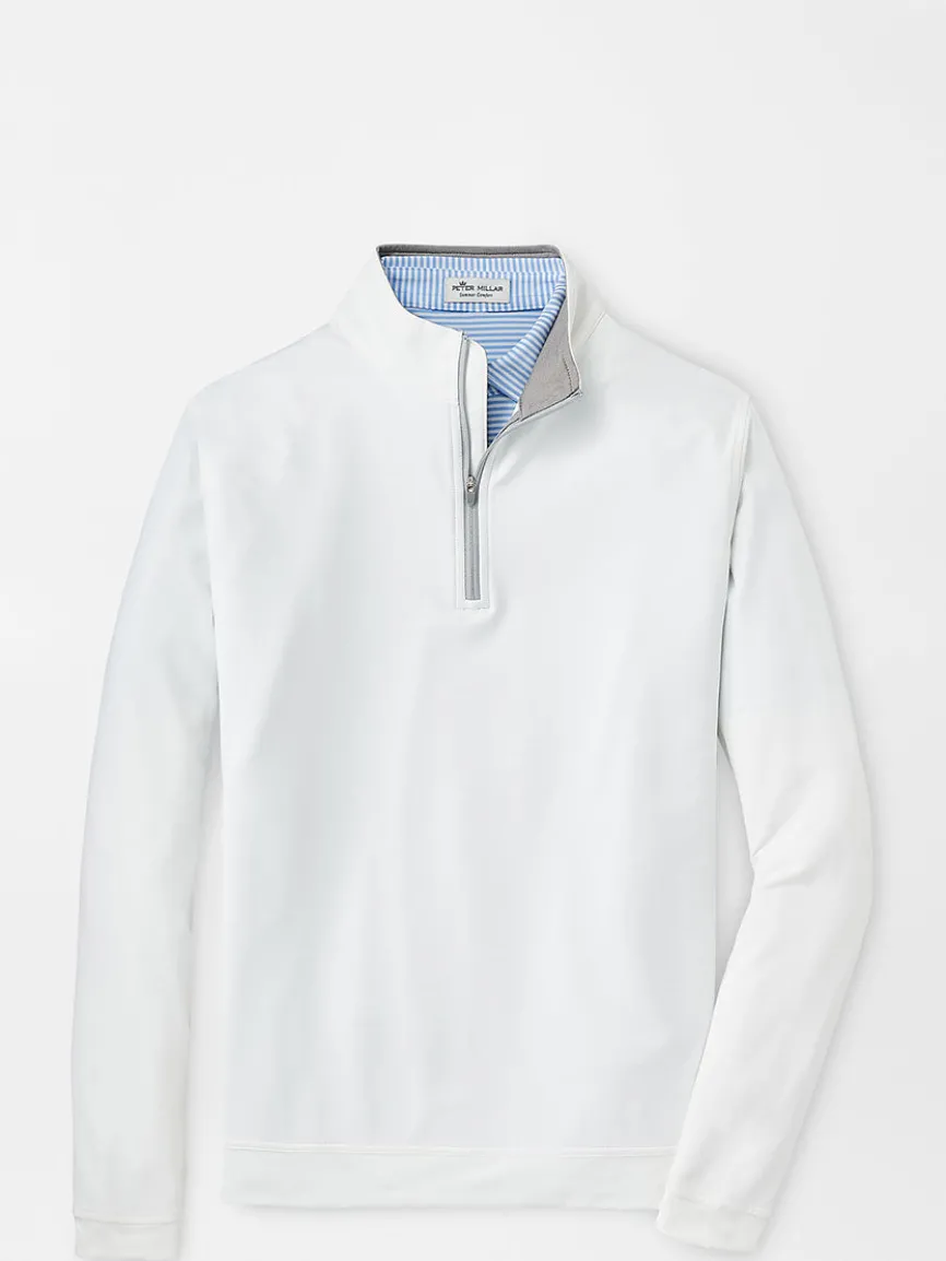 Peter Millar Perth Performance Quarter-Zip in White