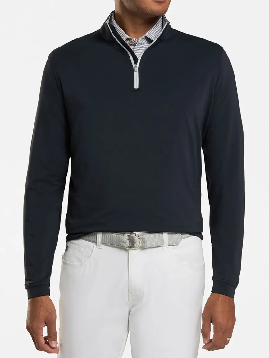 Peter Millar Perth Performance Quarter-Zip in Black