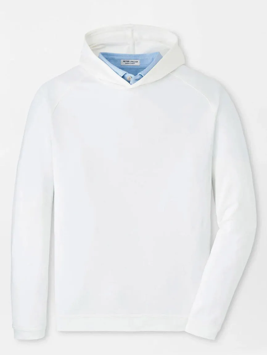 Peter Millar Pine Performance Hoodie in White
