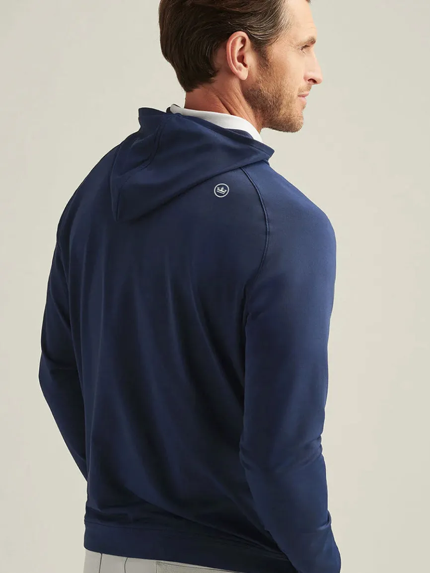 Peter Millar Pine Performance Hoodie in Navy
