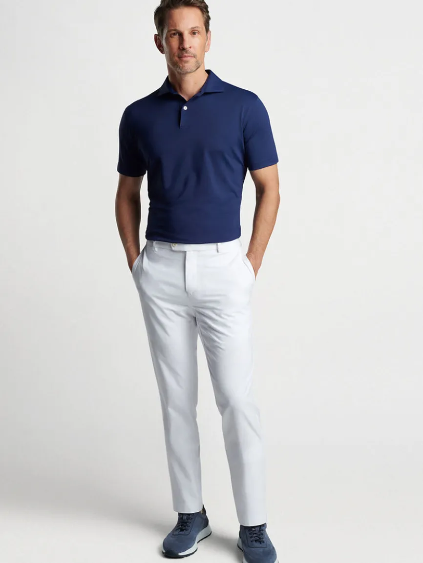 Peter Millar Solid Performance Jersey Polo in Navy
