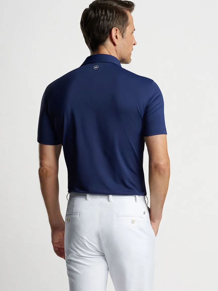 Peter Millar Solid Performance Jersey Polo in Navy