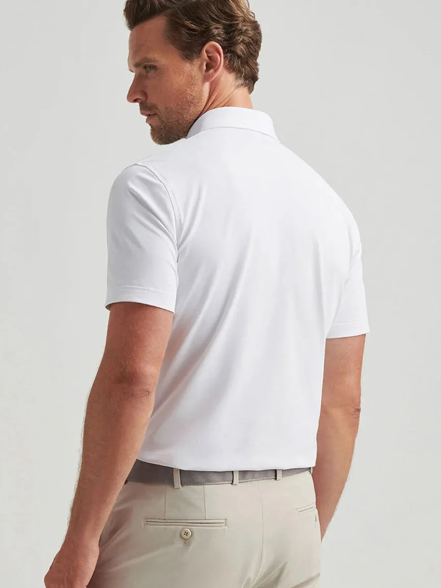 Peter Millar Soul Performance Mesh Polo in White