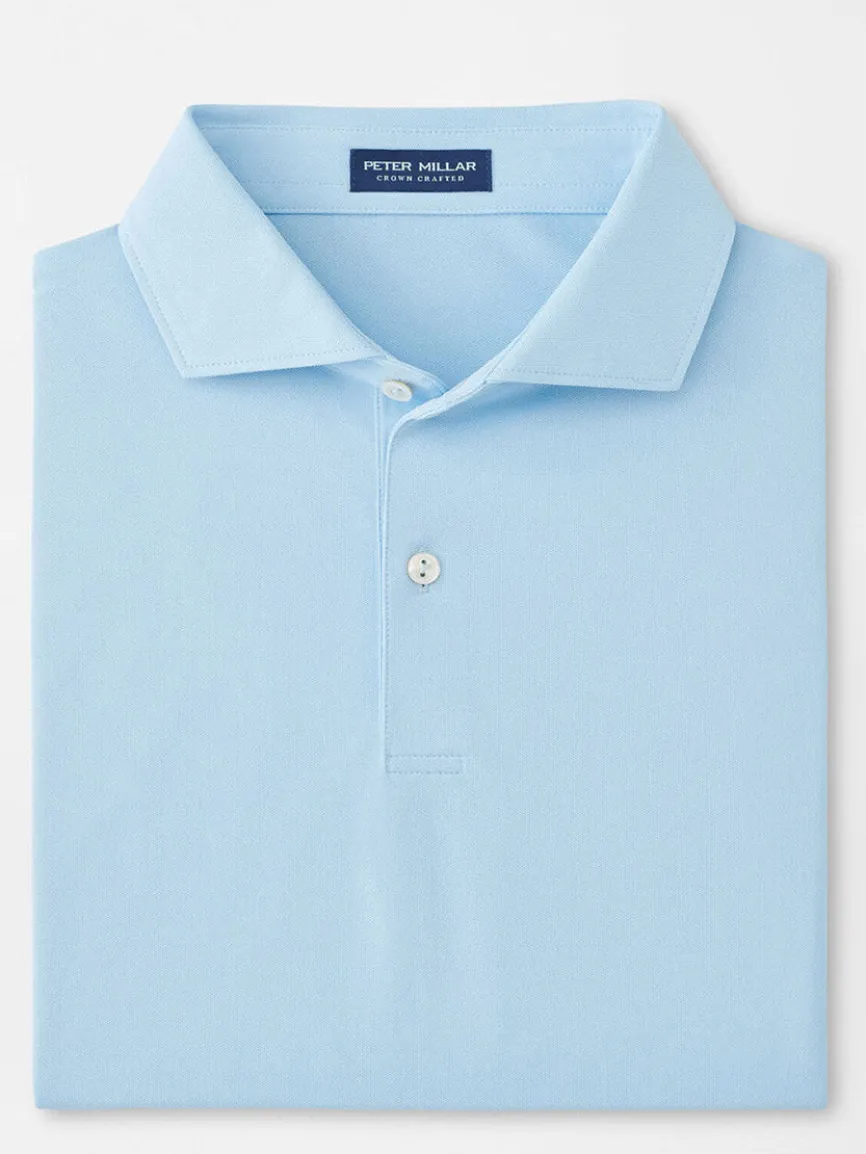 Peter Millar Soul Performance Mesh Polo in Blue Frost