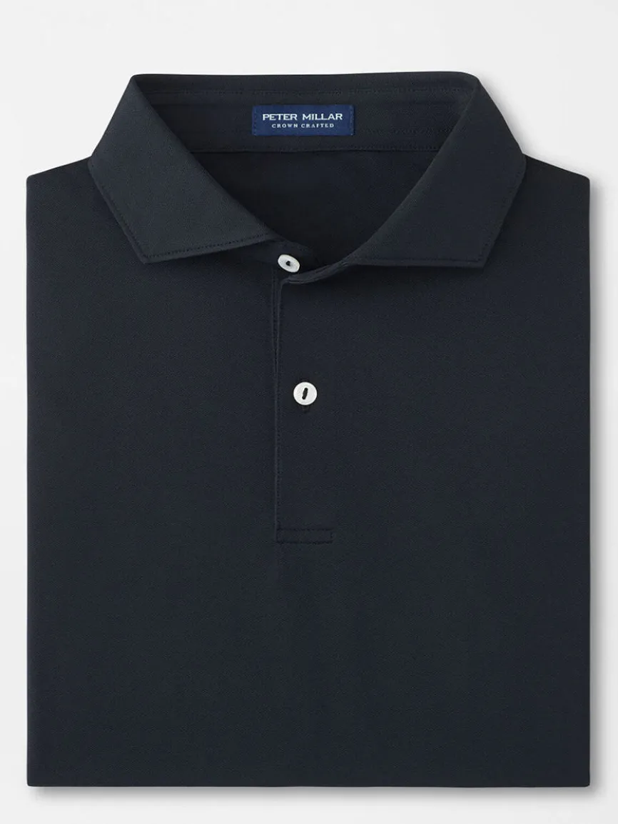 Peter Millar Soul Performance Mesh Polo in Black