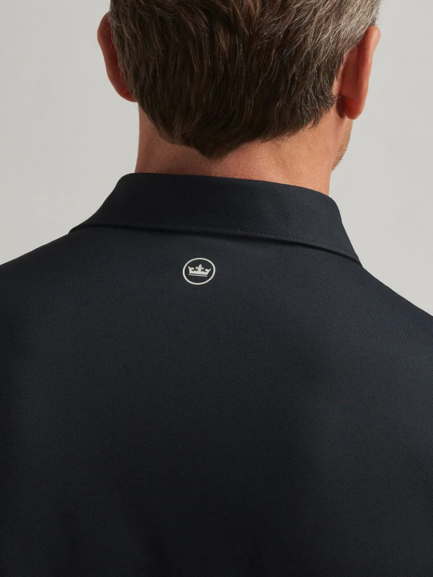 Peter Millar Soul Performance Mesh Polo in Black