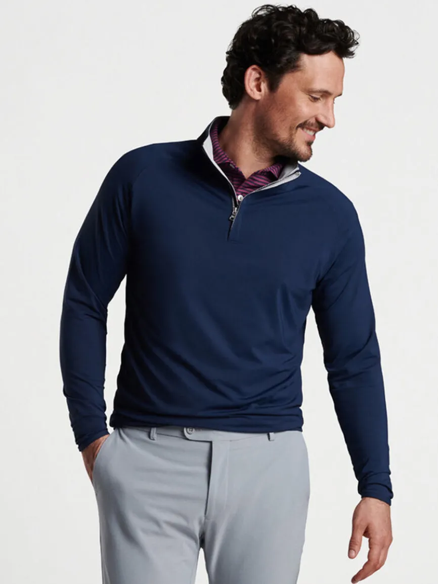 Peter Millar Stealth Performance Quarter-Zip in Navy