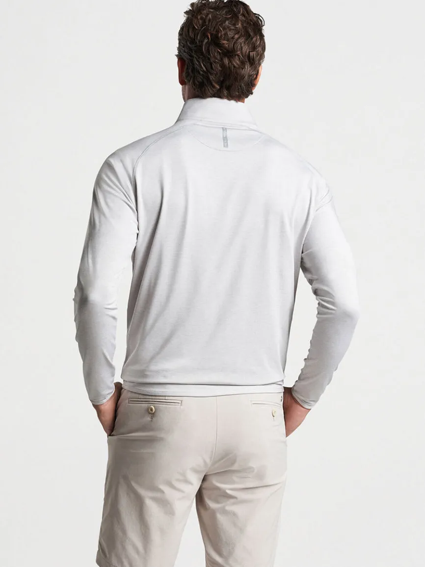 Peter Millar Stealth Performance Quarter-Zip in British Grey