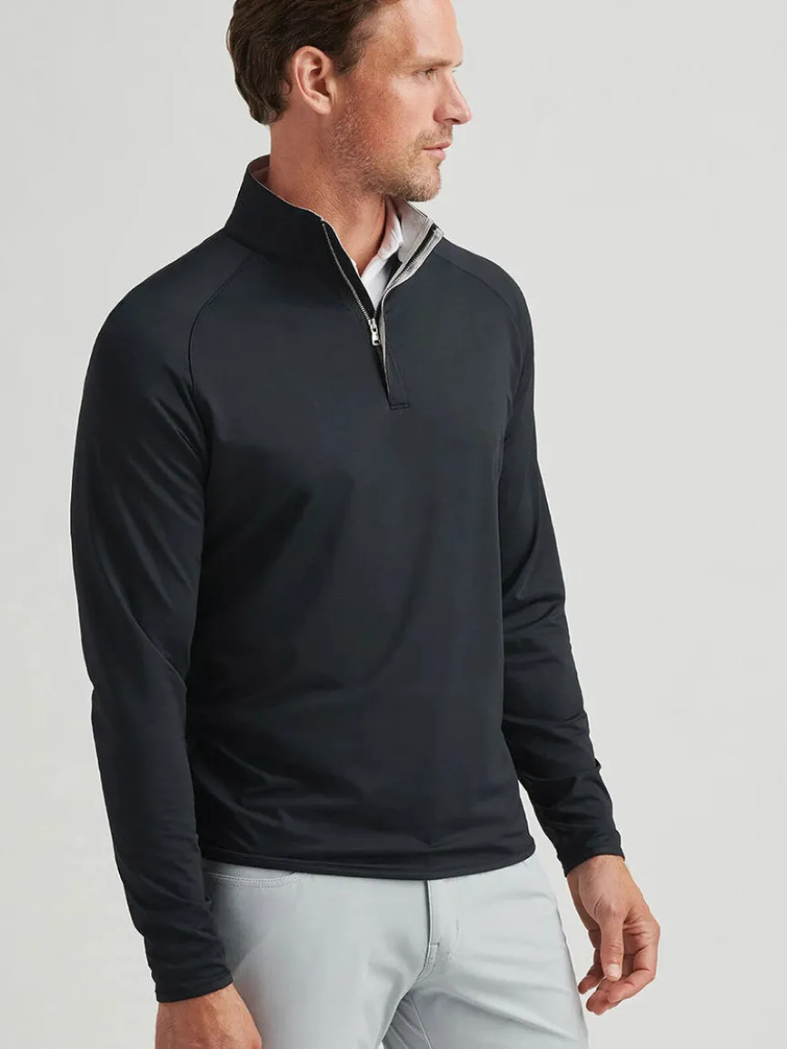 Peter Millar Stealth Performance Quarter-Zip in Black
