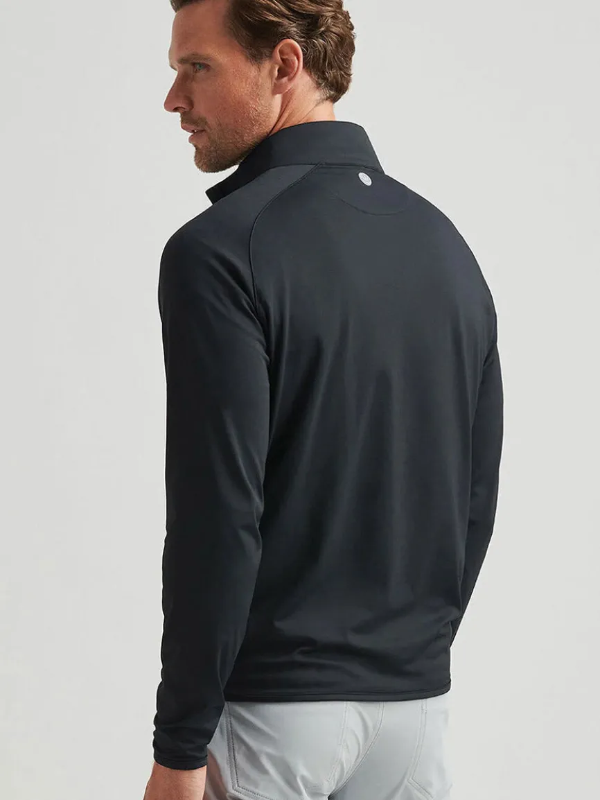 Peter Millar Stealth Performance Quarter-Zip in Black