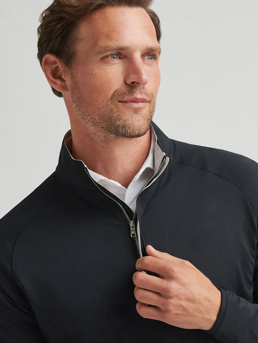 Peter Millar Stealth Performance Quarter-Zip in Black