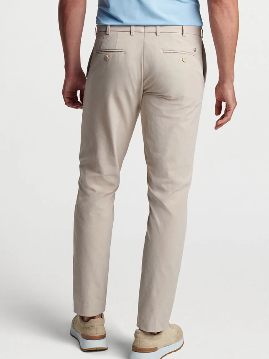Peter Millar Surge Performance Trouser in Oatmeal