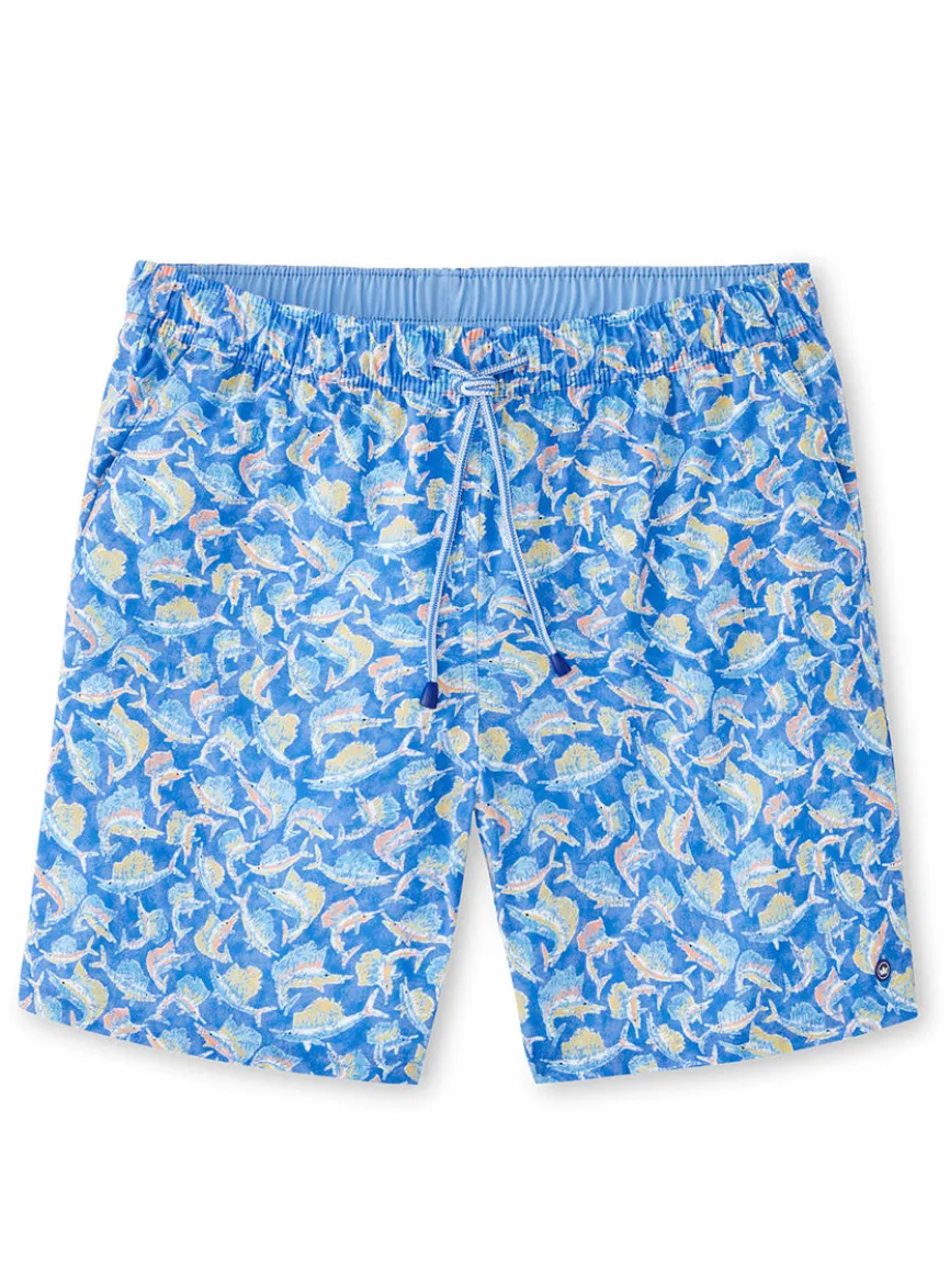Peter Millar Tackle The Day Swim Trunk in Marina Blue