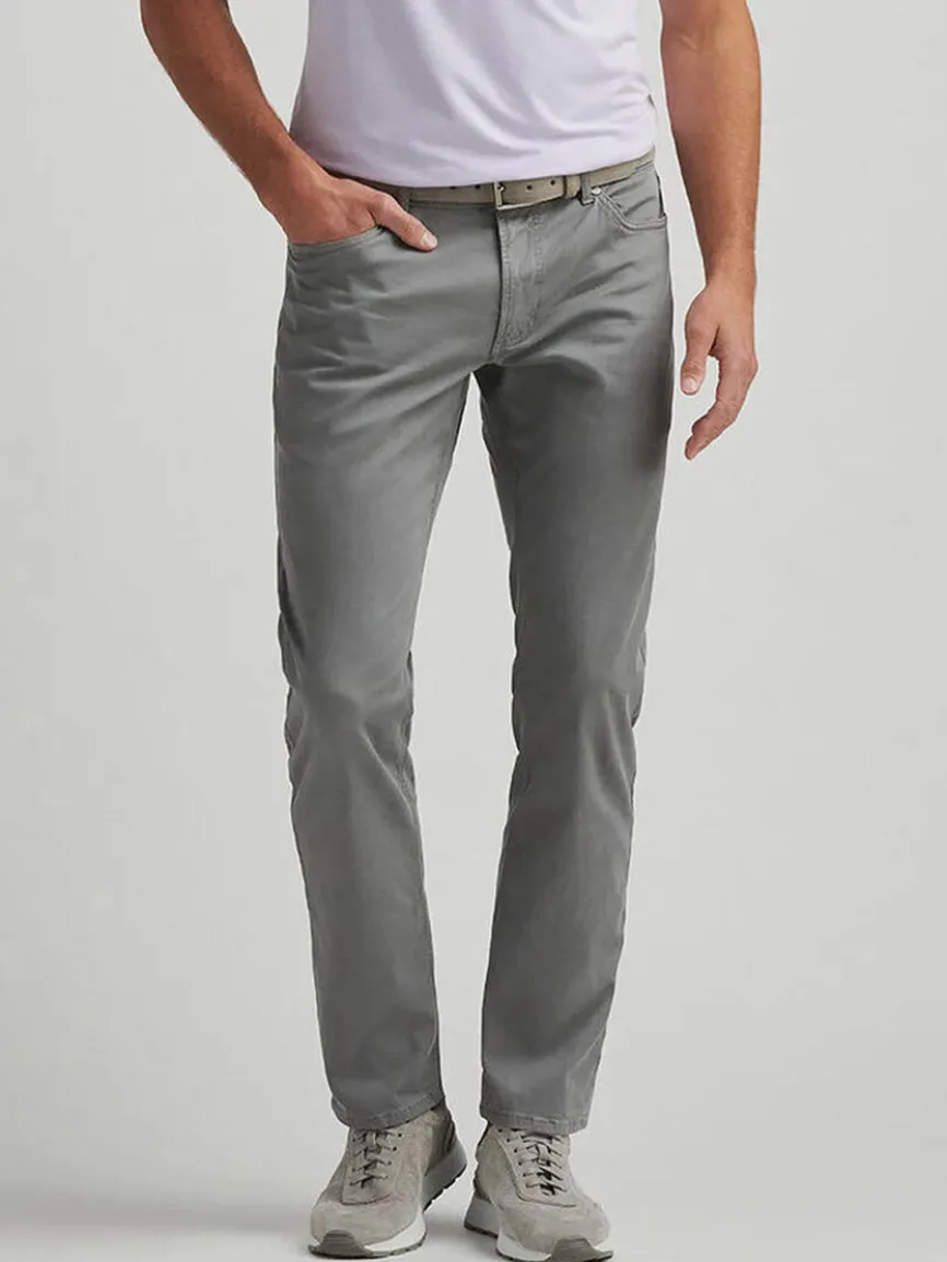 Peter Millar Wayfare Five-Pocket Pant in Classic Grey