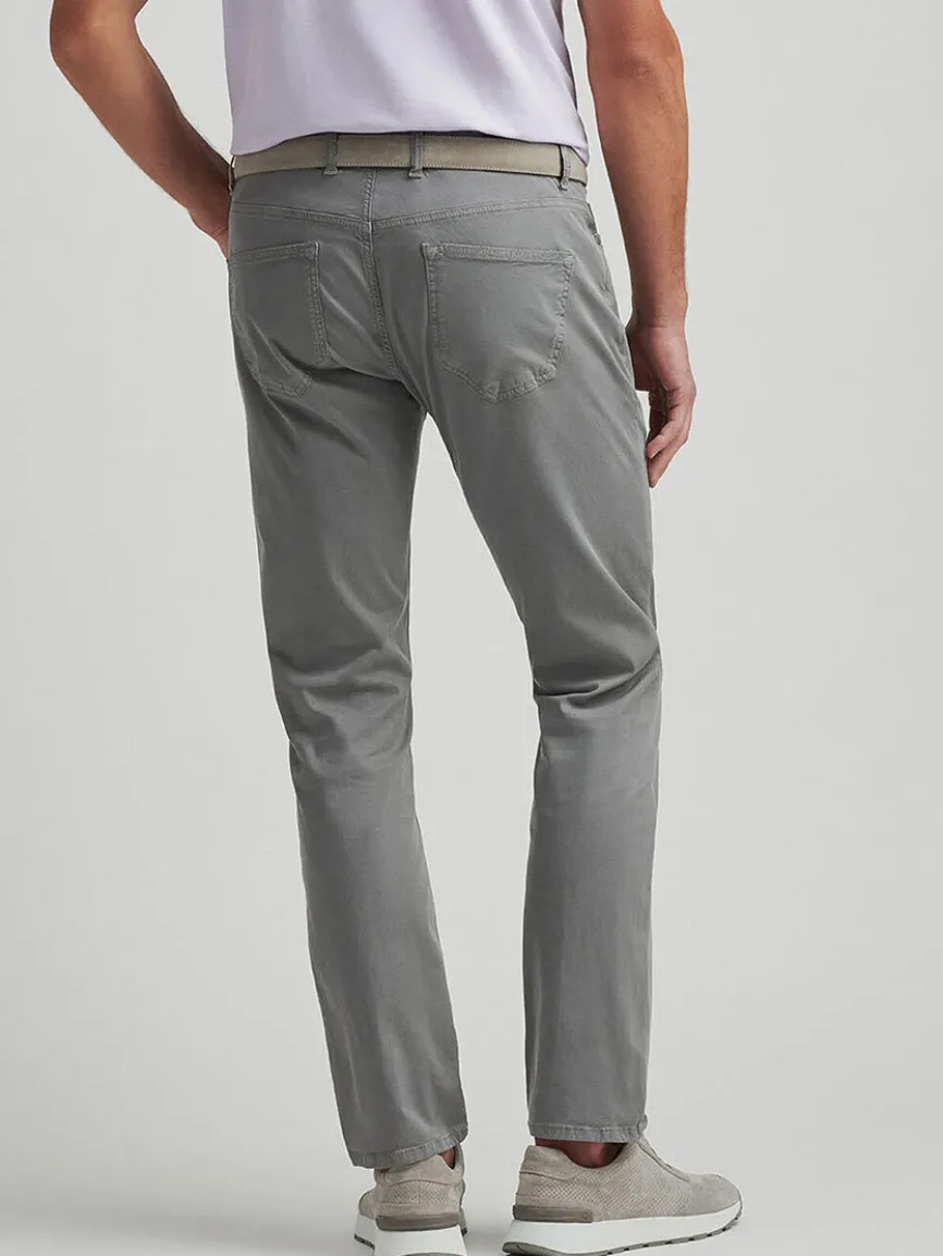 Peter Millar Wayfare Five-Pocket Pant in Classic Grey