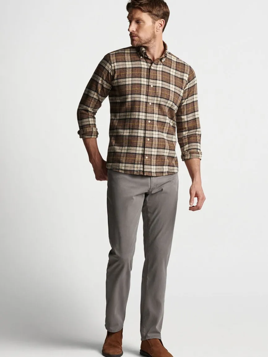 Peter Millar Wayfare Five-Pocket Pant in Nickel