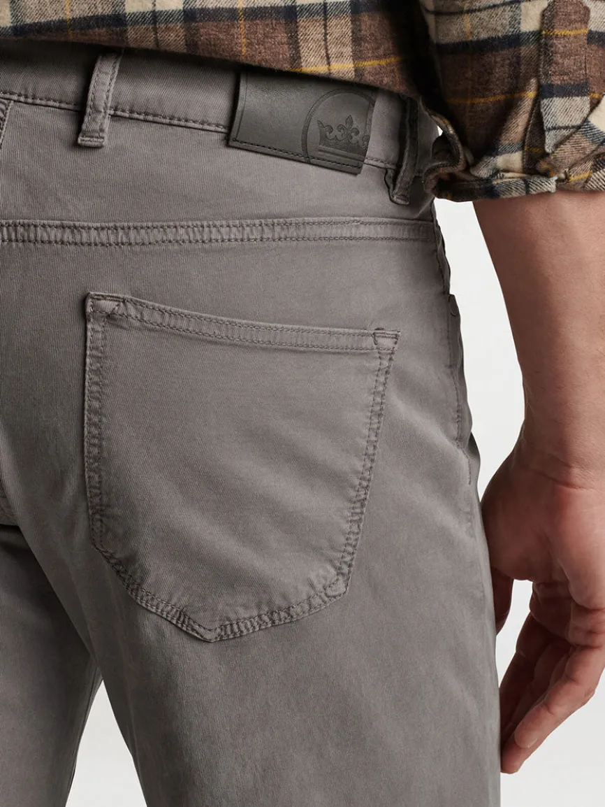 Peter Millar Wayfare Five-Pocket Pant in Nickel