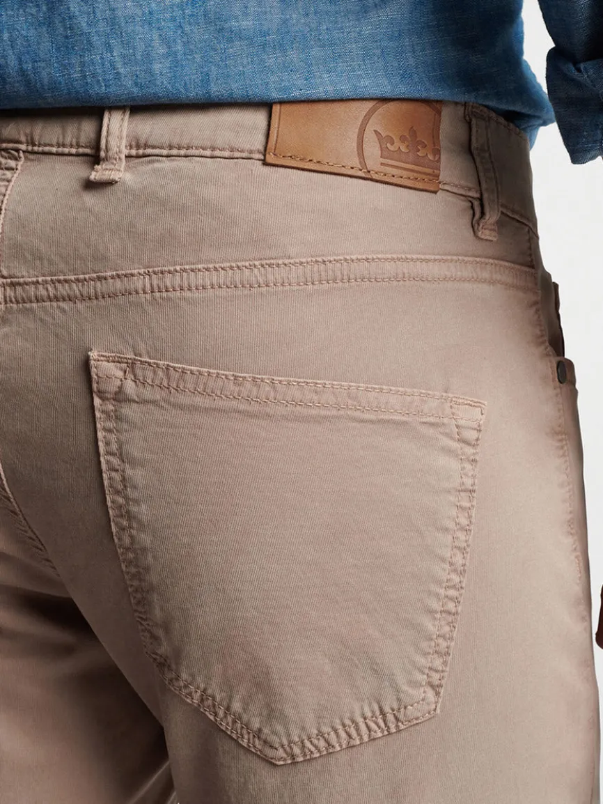 Peter Millar Wayfare Five-Pocket Pant in Khaki