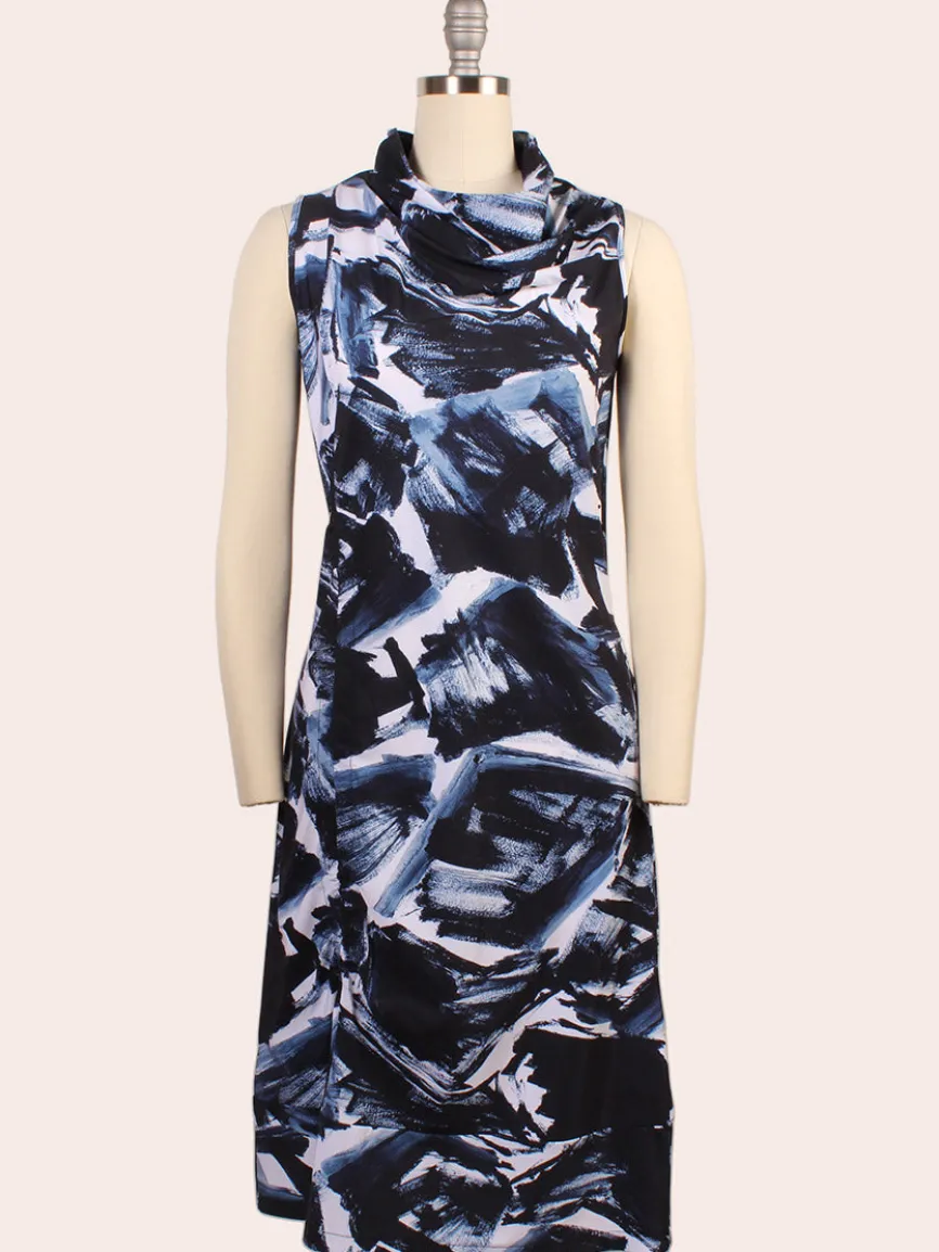 Porto Indira Ruched Dress in Shadow Shodo