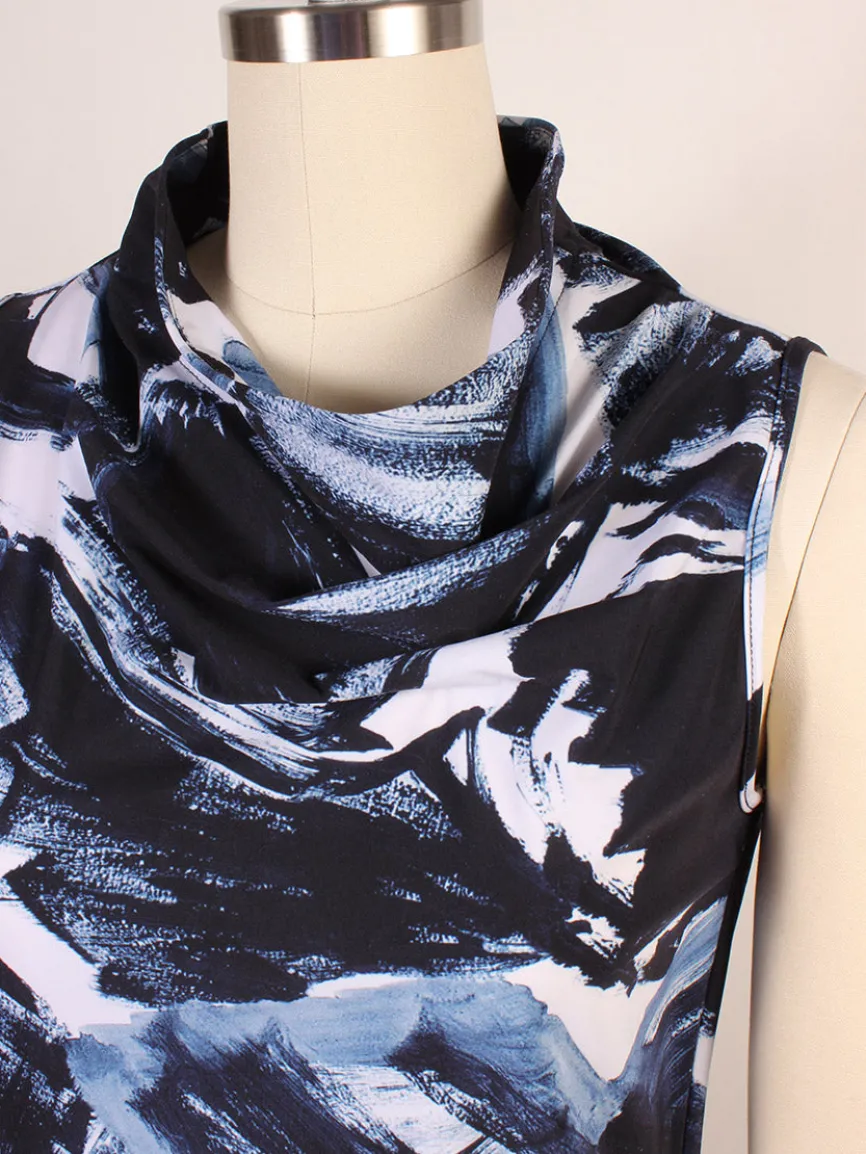 Porto Indira Ruched Dress in Shadow Shodo