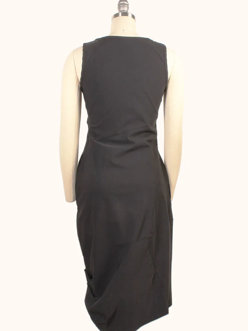 Porto Nomi Sleeveless Dress in Black