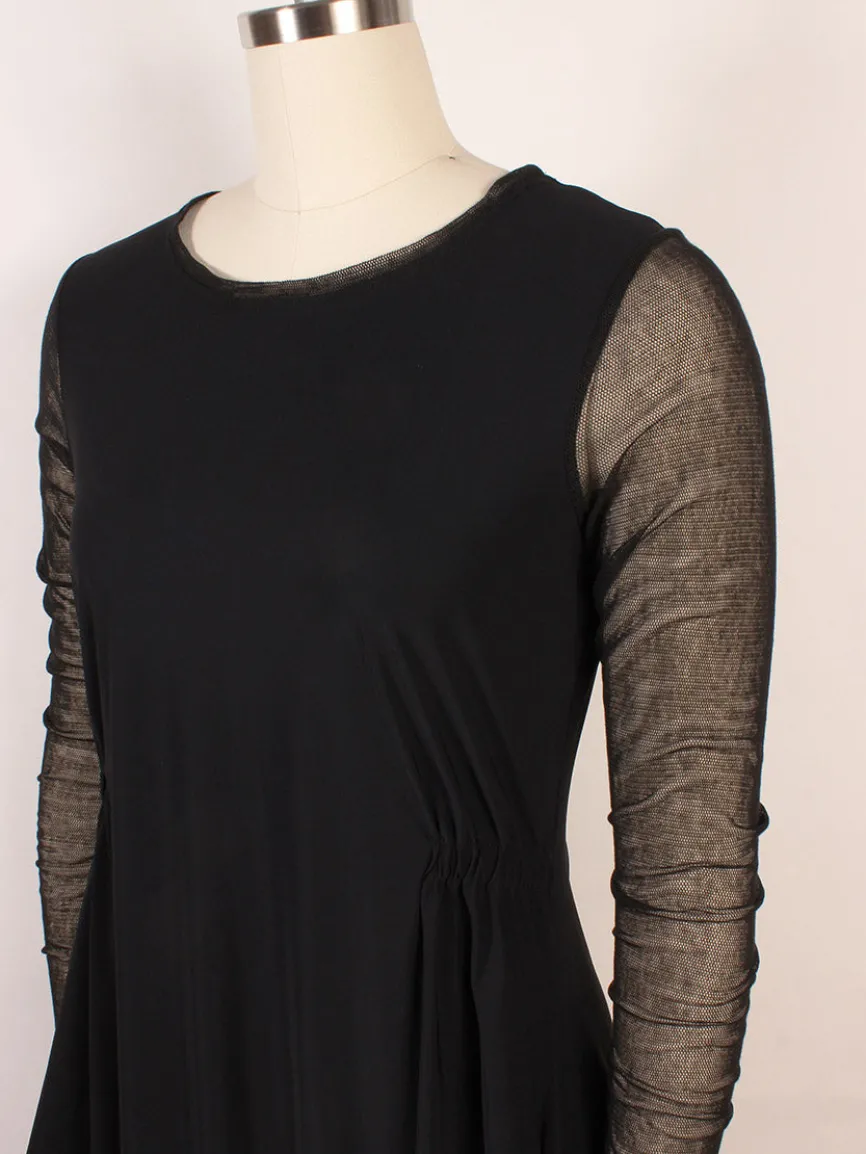 Porto Venetian Dress in Black