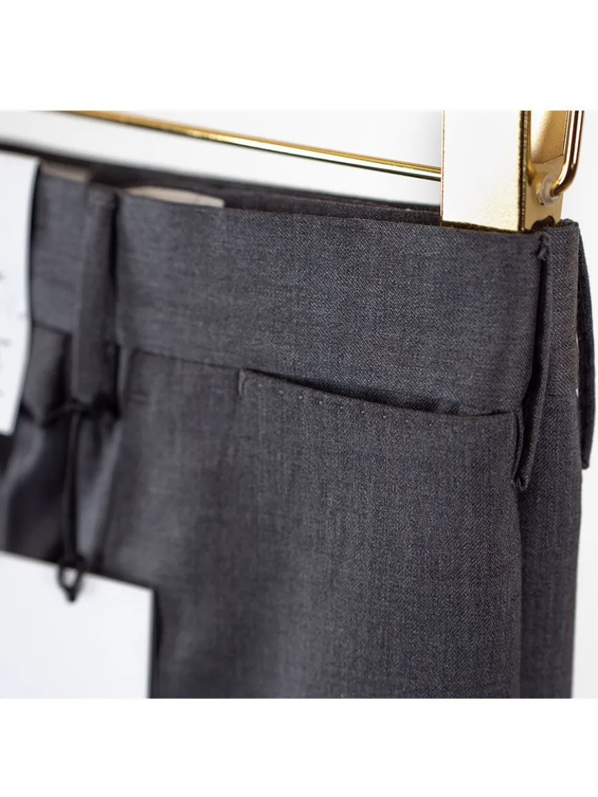 PT01 Estrato 120s Lux Wool Twill Trouser in Mid Grey Melange