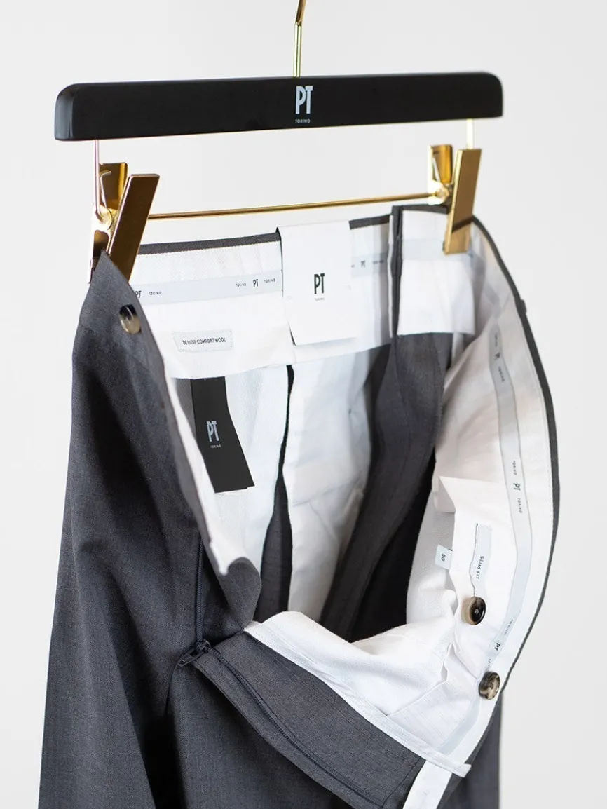 PT01 Estrato 120s Lux Wool Twill Trouser in Tan Melange