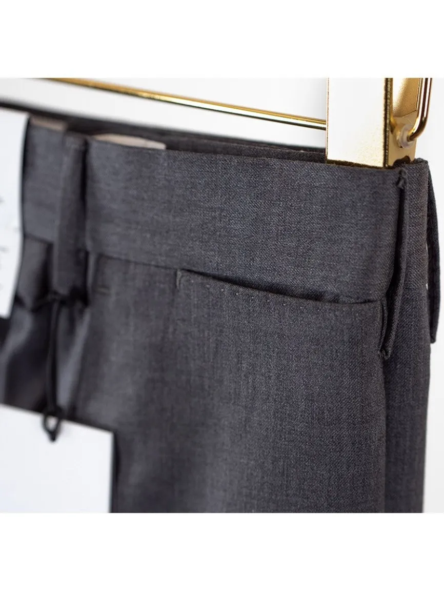 PT01 Estrato 120s Lux Wool Twill Trouser in Charcoal Melange