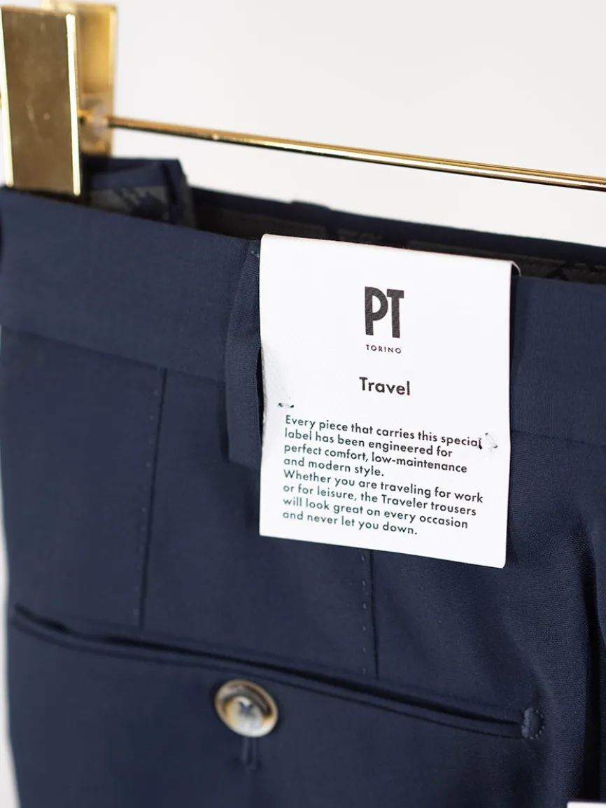 PT01 Travel Wool Performance Trousers in Cadet Blue