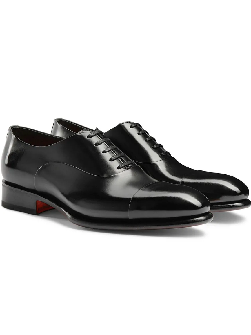 Santoni Isaac Balmoral Oxford in Black