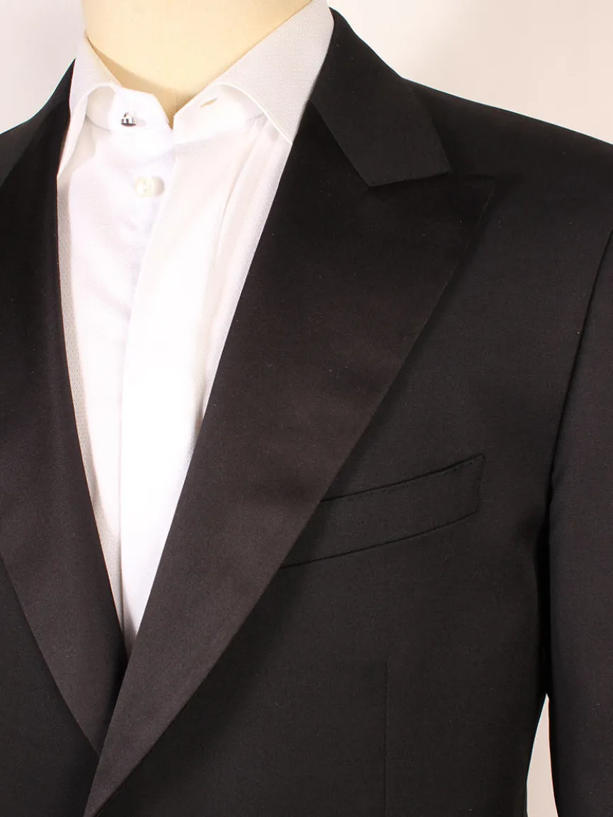 Scabal Black Satin Trim Super 100s Tuxedo