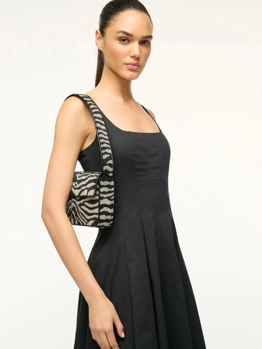 STAUD Tommy Beaded Bag in Zebra