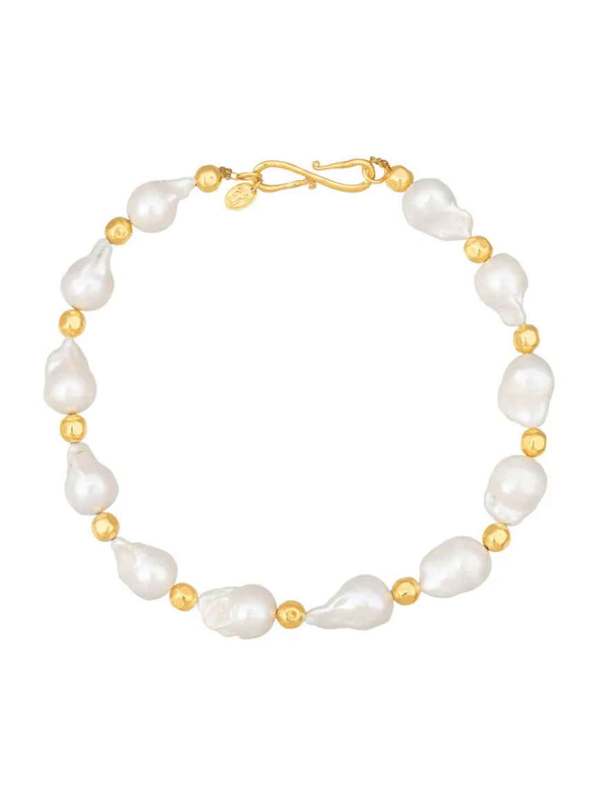 Sylvia Toledano Necklace Grace in Gold & Baroque Pearls