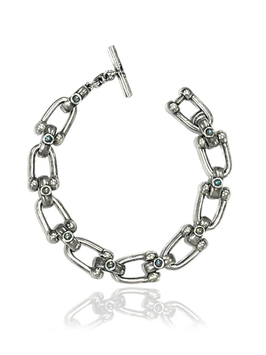 Tat2 Designs Brioni Horseshoe Bracelet in Vintage Silver