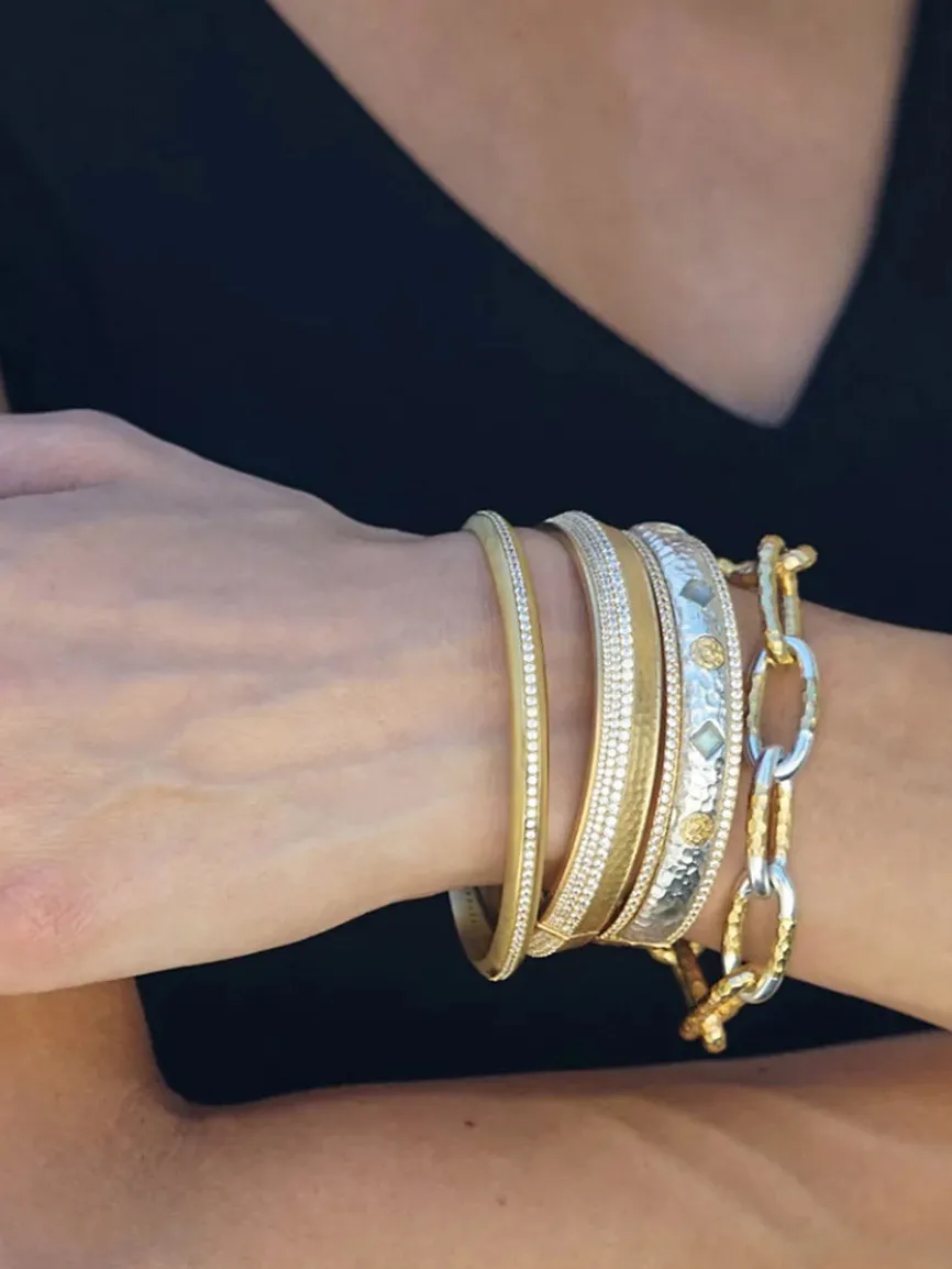 Tat2 Designs Eli Hammered Chain Bracelet in Gold Two-Tone