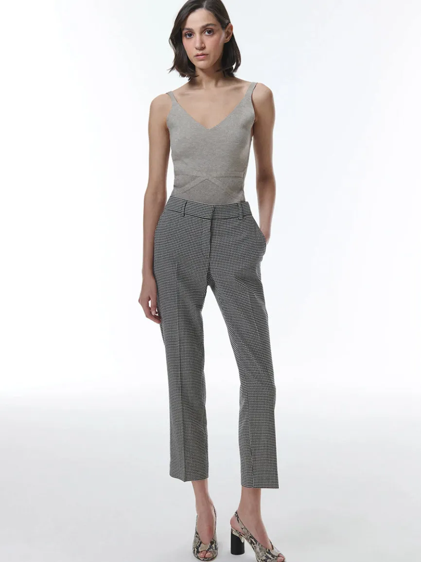 THEO The Label Eris Baby Houndstooth Pant in Black/Ivory