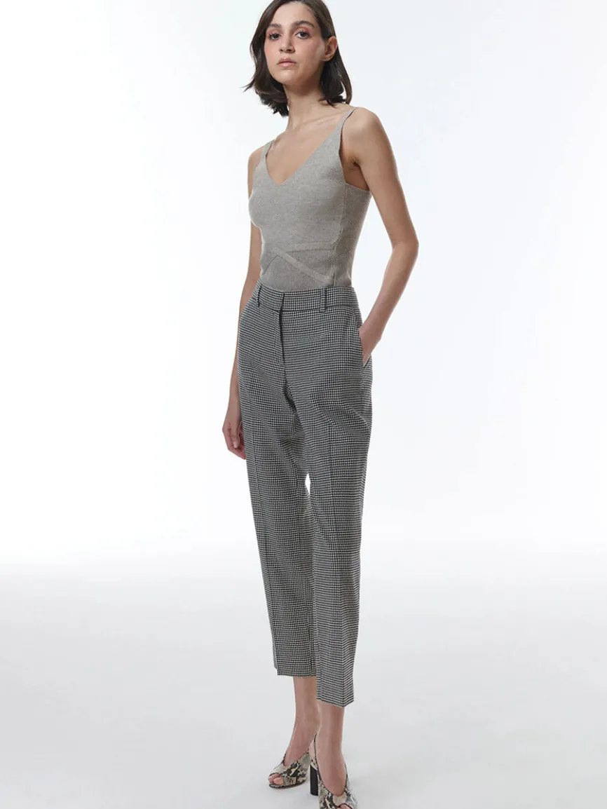 THEO The Label Eris Baby Houndstooth Pant in Black/Ivory
