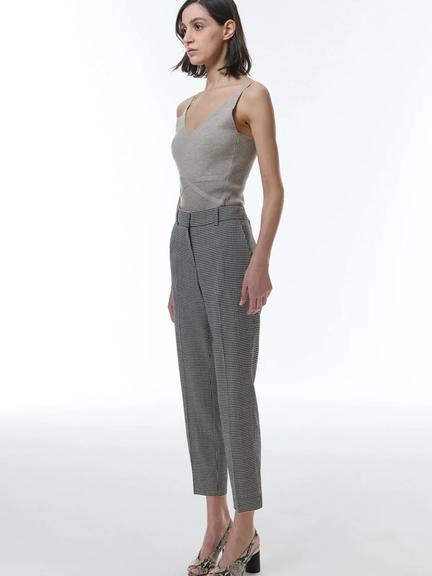 THEO The Label Eris Baby Houndstooth Pant in Black/Ivory