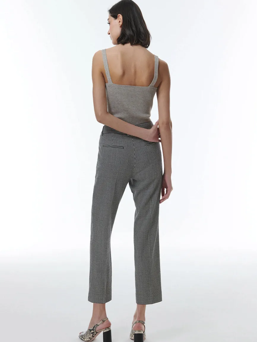 THEO The Label Eris Baby Houndstooth Pant in Black/Ivory