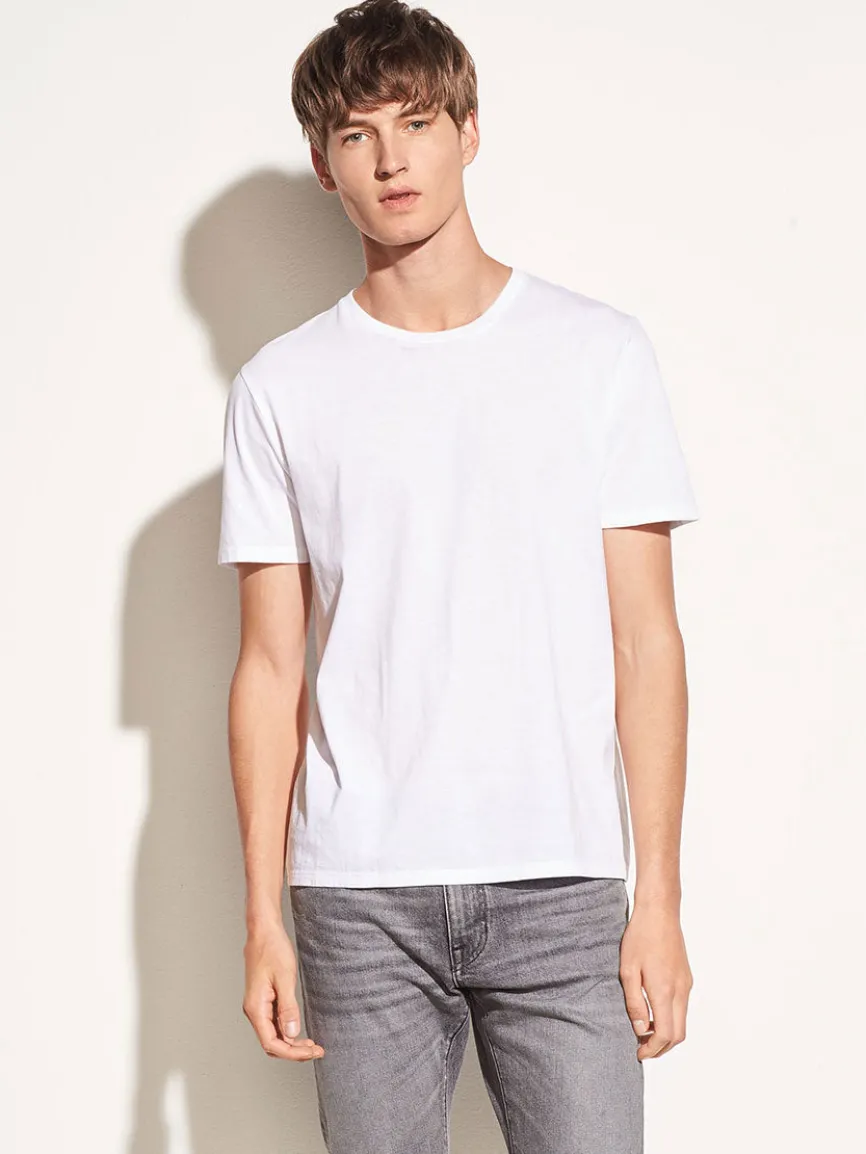 Vince Crew Neck T-Shirt in Optic White