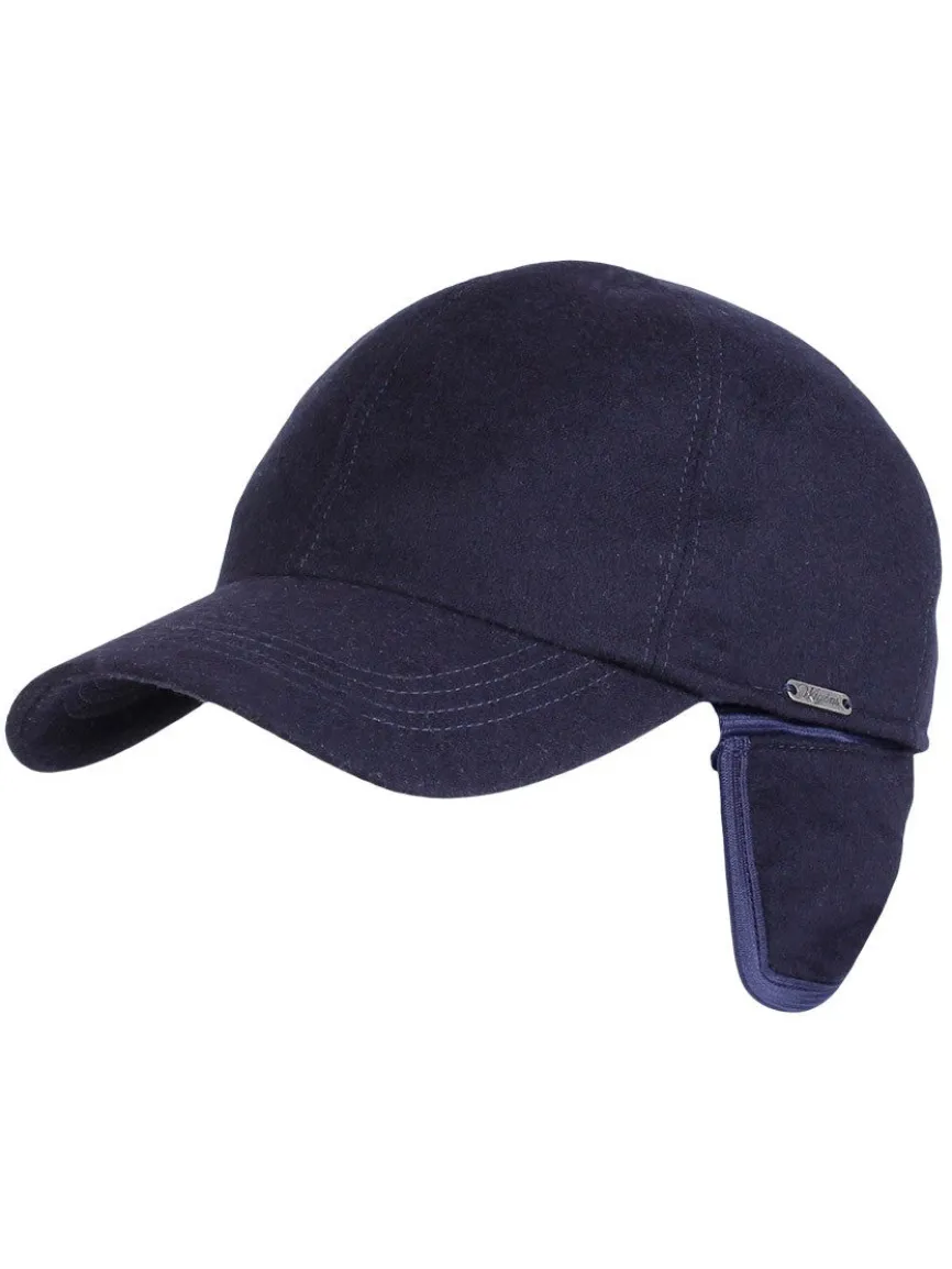 Wigéns Baseball Classic Cap with Earflaps in Navy