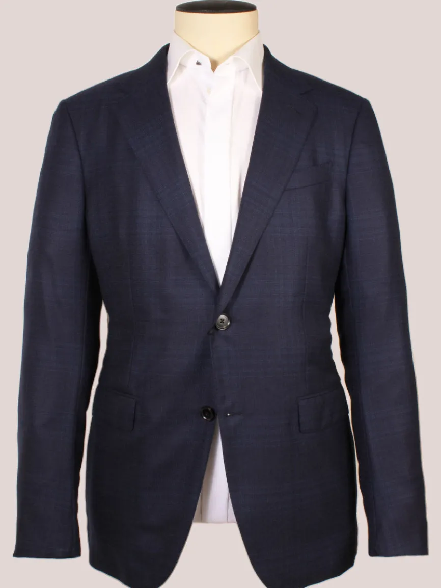 Zegna 15MILMIL Navy Window Plaid Sport Jacket