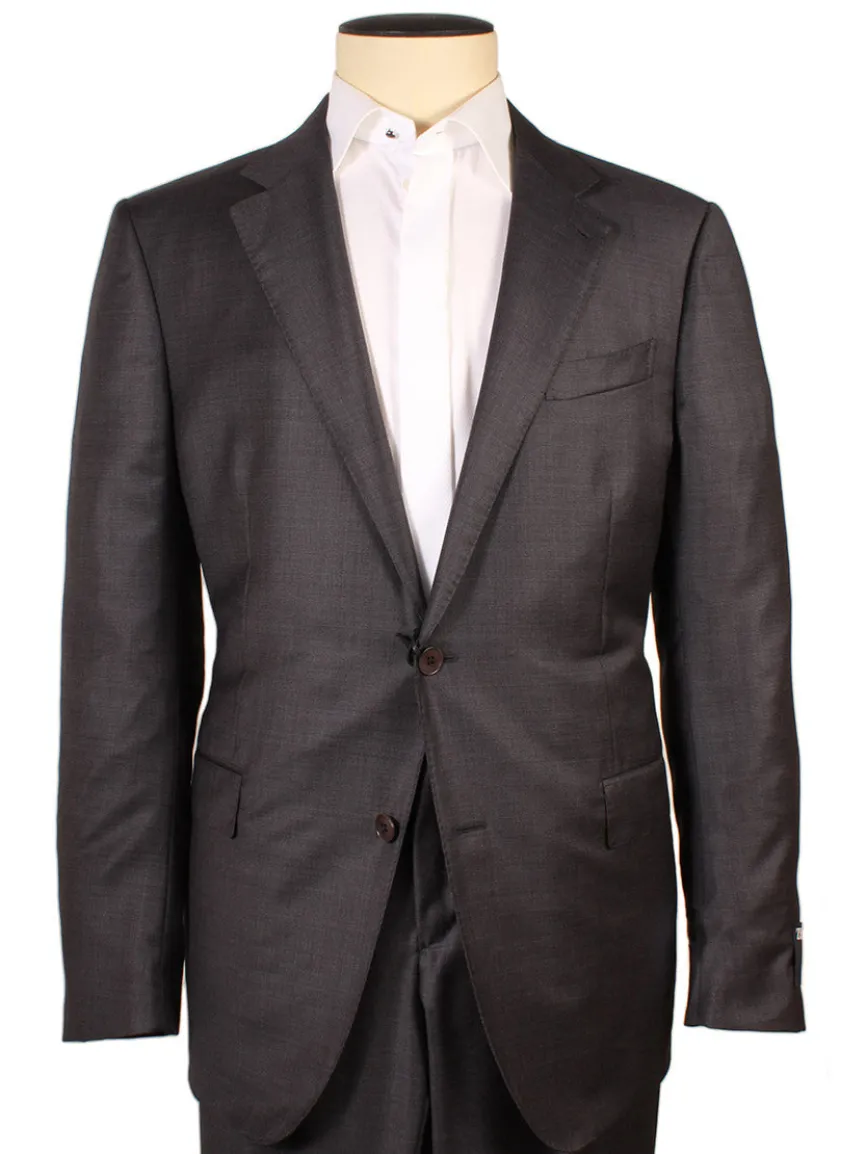 Zegna TicWeave Charcoal Trofeo™ Wool Suit